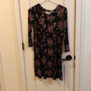 Black floral dress from Nordstrom